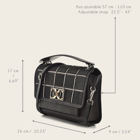 Bolso de mano en piel genuina de mantarraya para dama