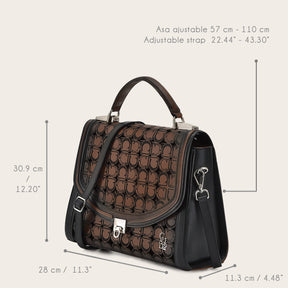 Bolso de mano en piel genuina para dama