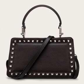 Bolso de mano en piel genuina de pitón para dama
