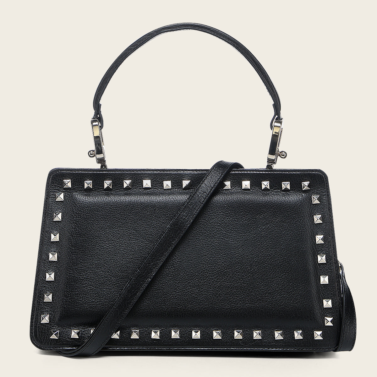 Bolso de mano en piel genuina de pitón para dama