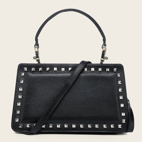 Bolso de mano en piel genuina de pitón para dama