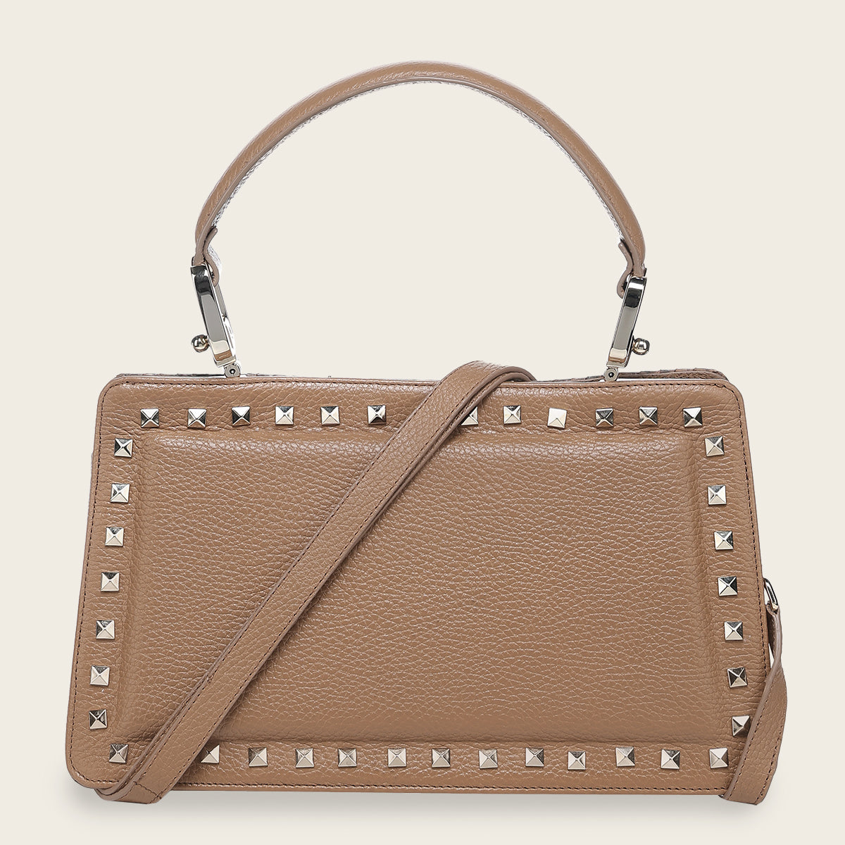 Bolso de mano en piel genuina de pitón para dama