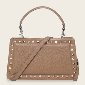 Bolso de mano en piel genuina de pitón para dama