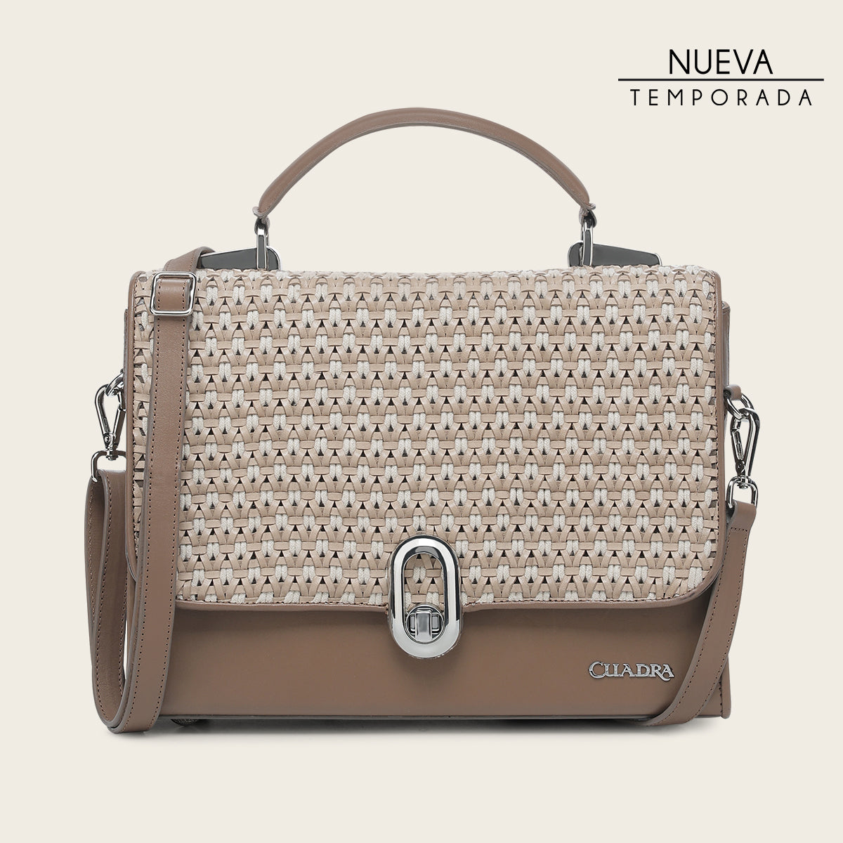 Bolso de mano en piel genuina para dama
