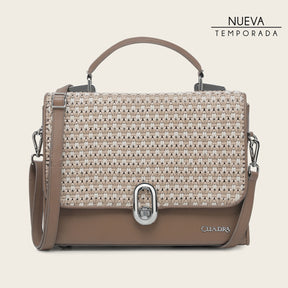 Bolso de mano en piel genuina para dama