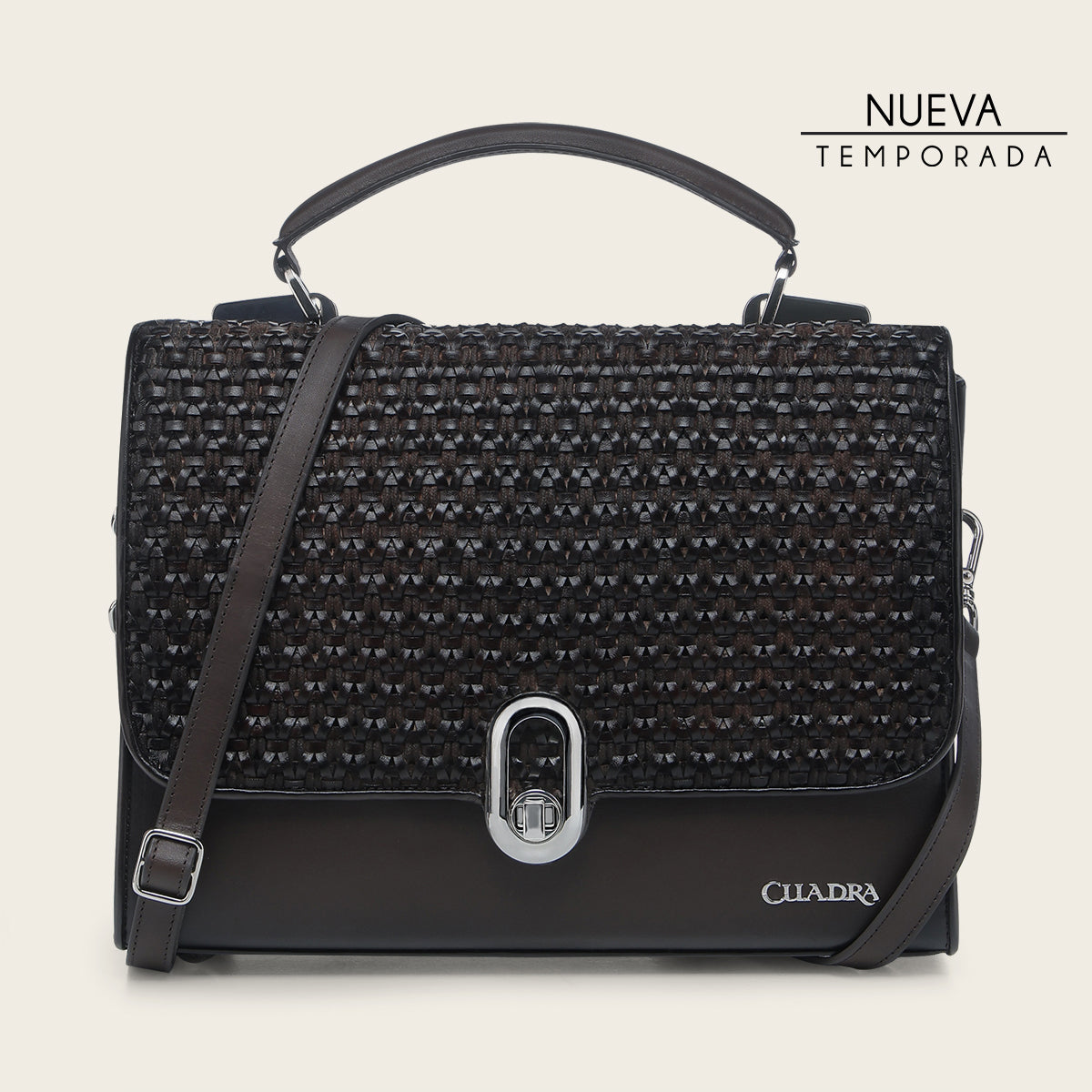 Bolso de mano en piel genuina para dama