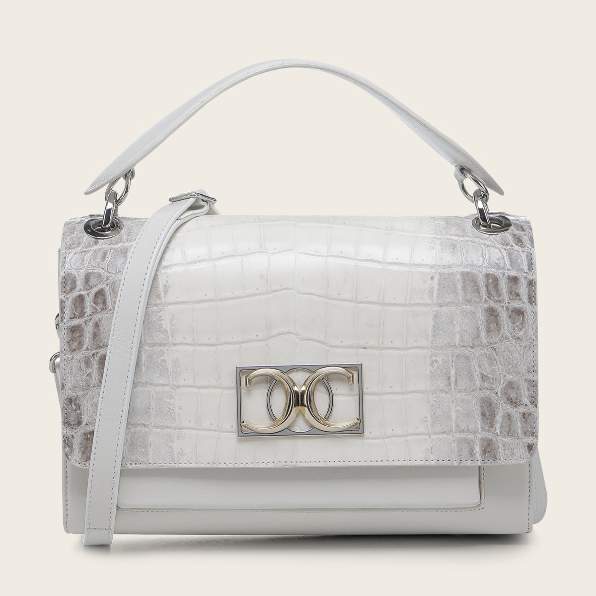 Bolso de mano en piel genuina de niloticus para dama