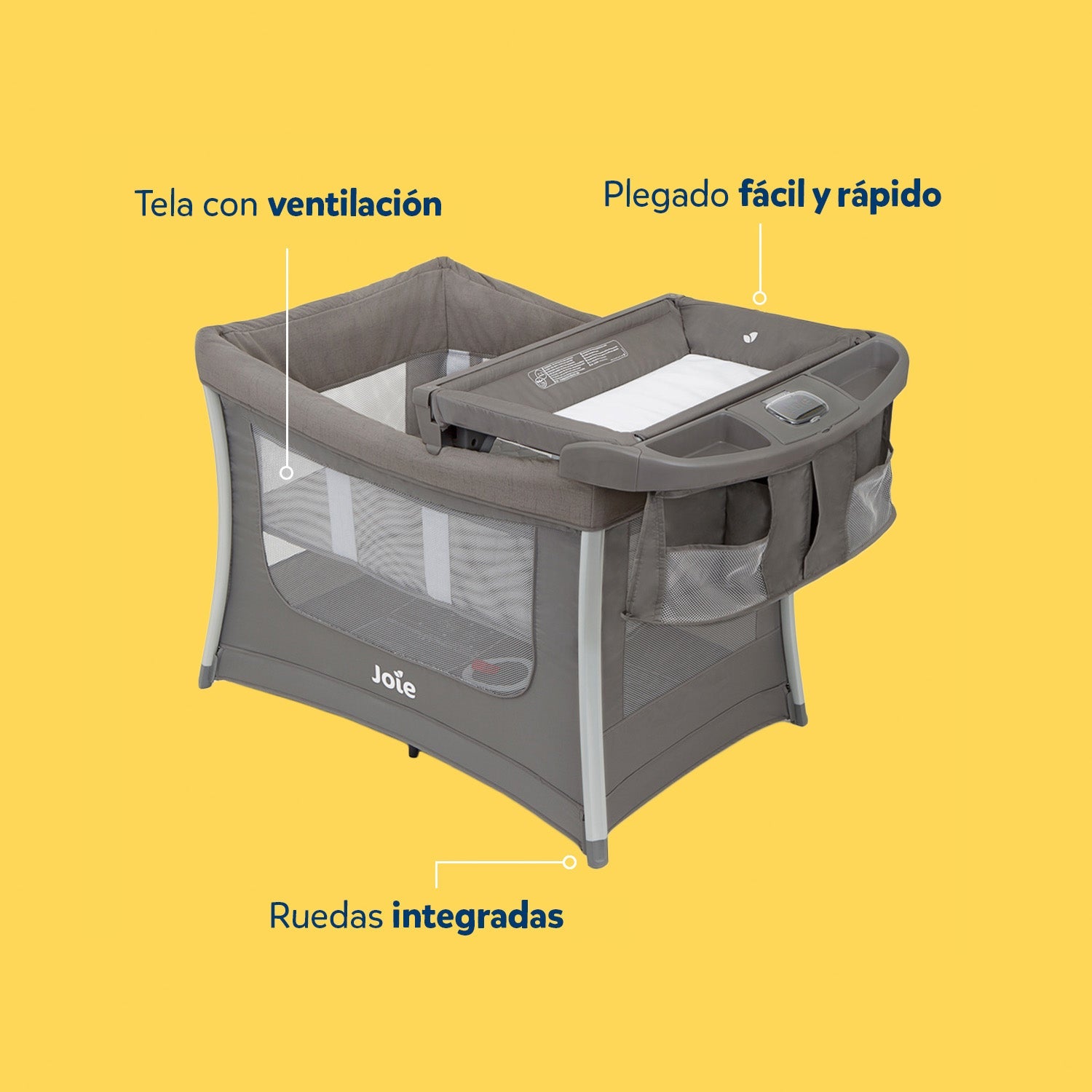 Cuna con cambiador Illusion Nickel