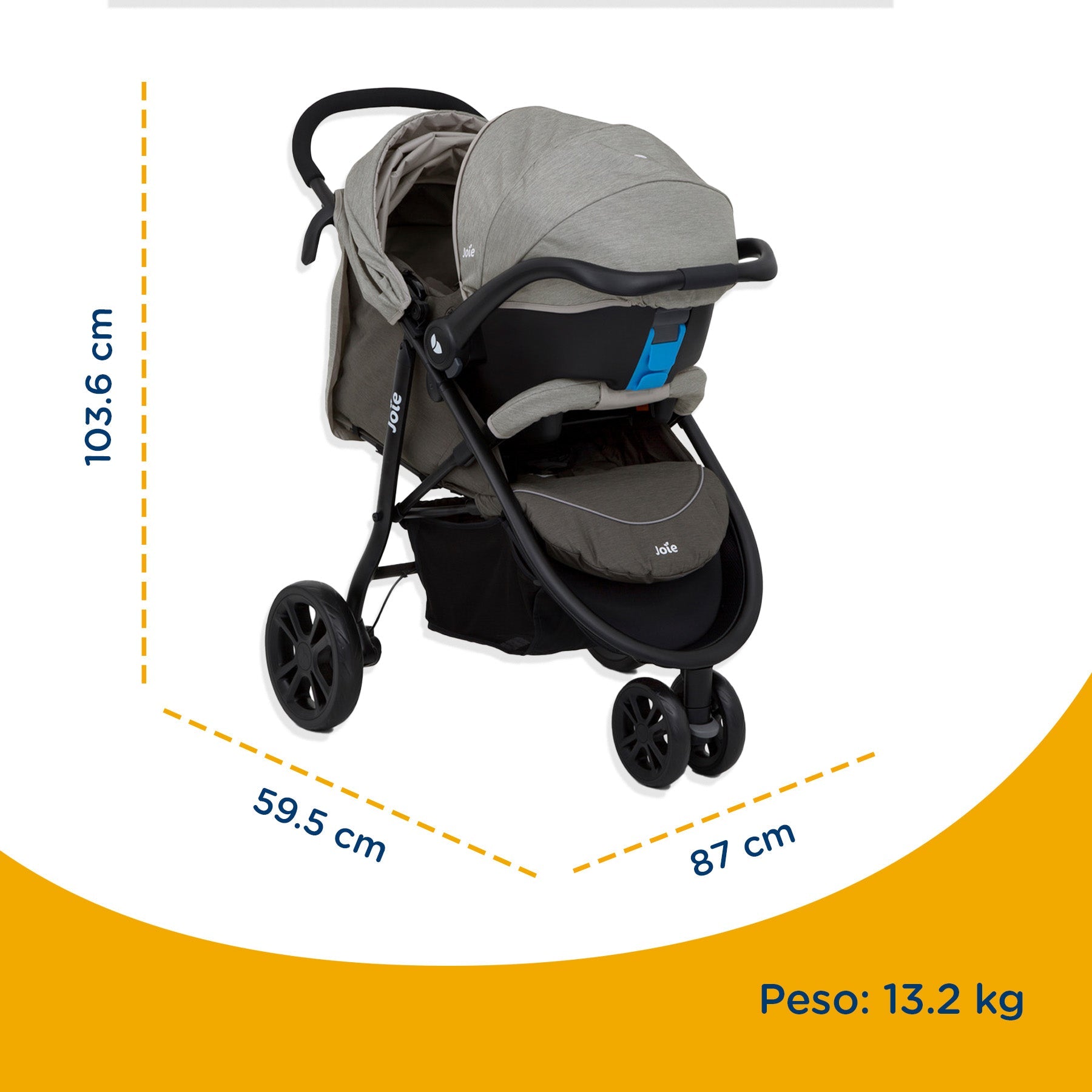 Carriola Litetrax 3 Dark Pewter