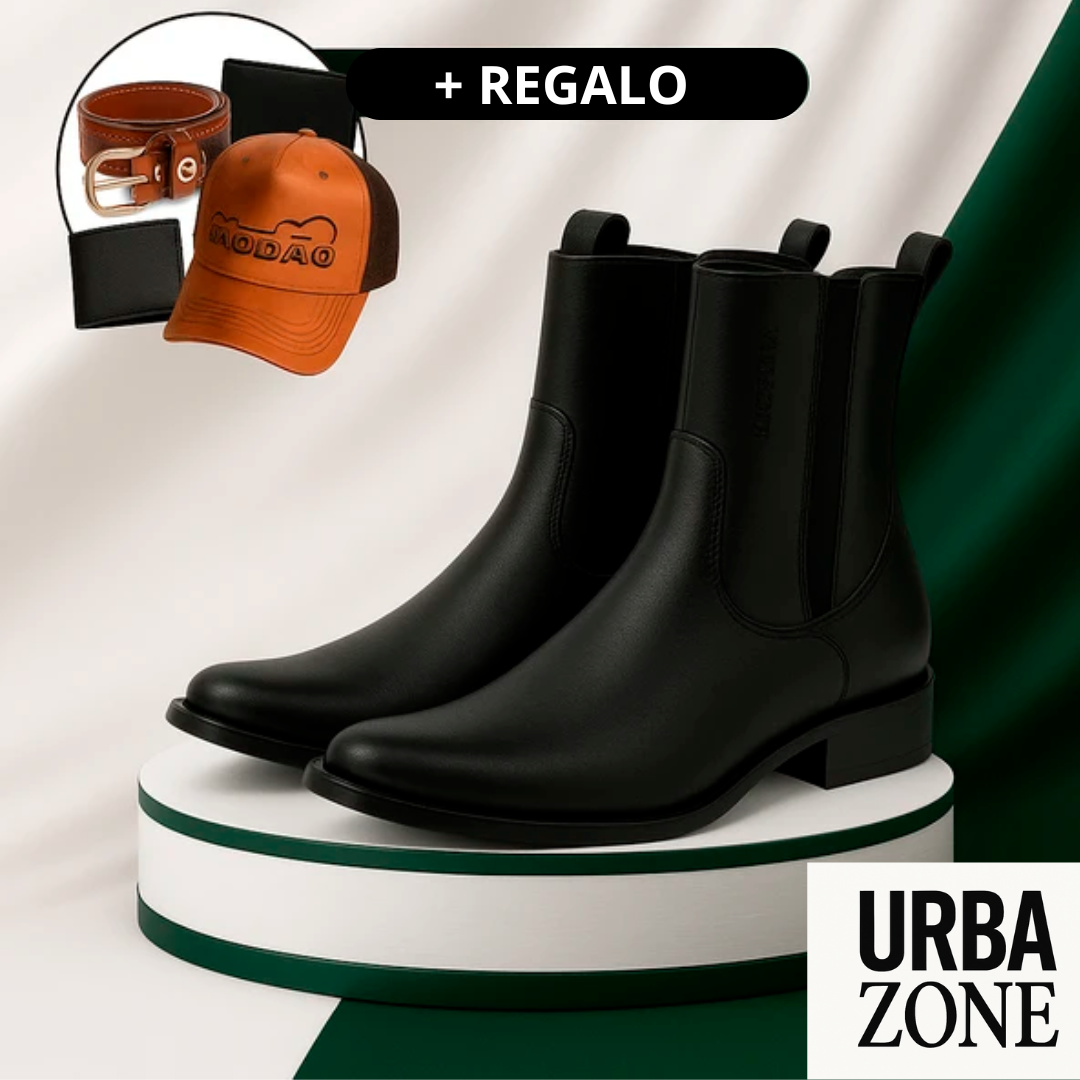 Kit Bota Maverick 3.0 de Piel Legítima con Plantilla Ortopédica + REGALOS: Gorra, Cinturón y Cartera.